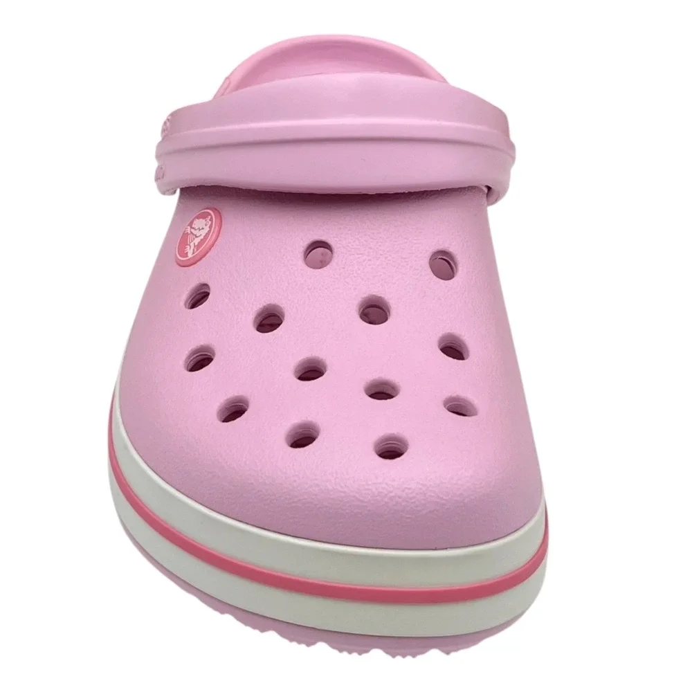 Crocs Big Girls Slip-on Clogs Size 2 (J2) Light Pink Water Friendly Lightweight